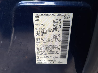 2009 NISSAN PATHFINDER - 5N1AR18U79C614705