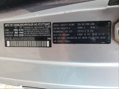 2002 MERCEDES-BENZ CLK 320 - WDBLJ65G12F201536