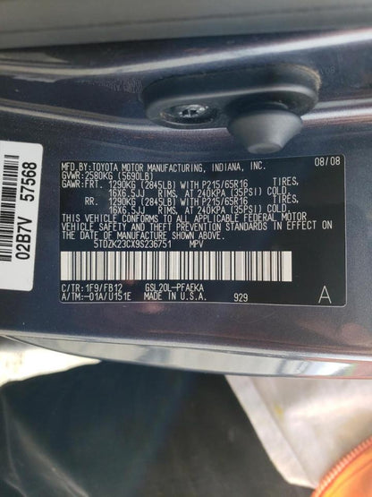 2009 TOYOTA SIENNA CE - 5TDZK23CX9S236751