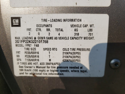 2002 CHEVROLET CAMARO - 2G1FP22K322101768