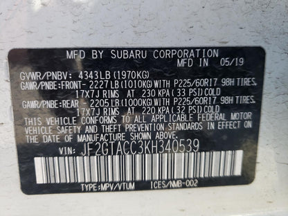 2019 SUBARU CROSSTREK - JF2GTACC3KH340539