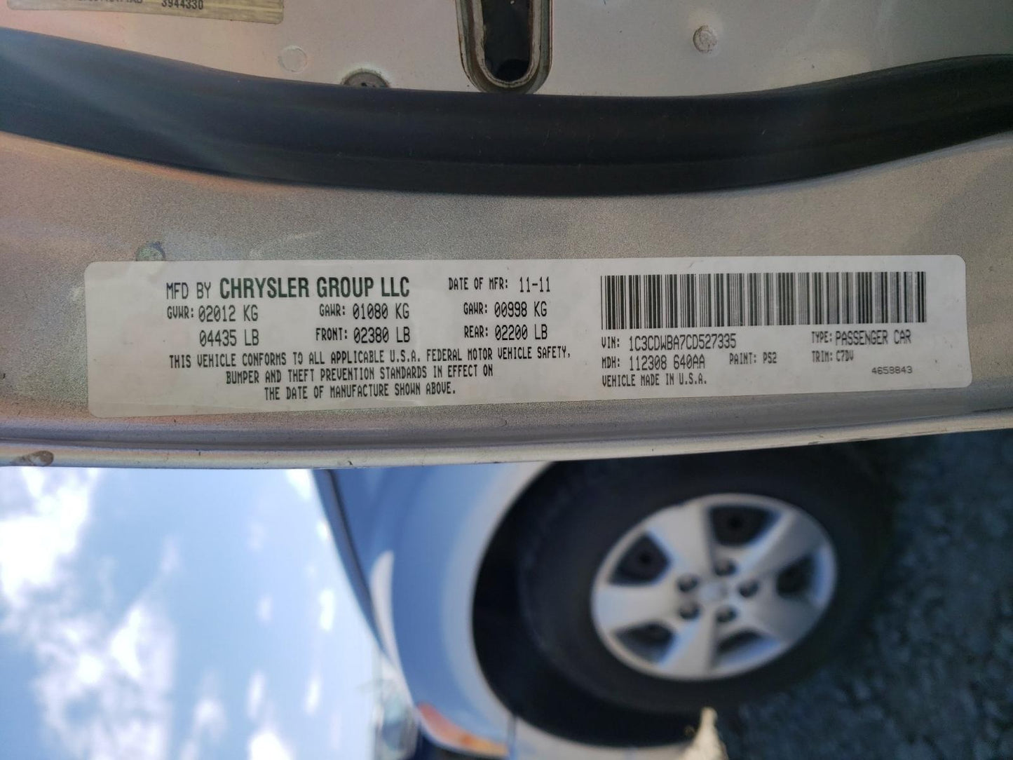 2012 DODGE CALIBER SE - 1C3CDWBA7CD527335