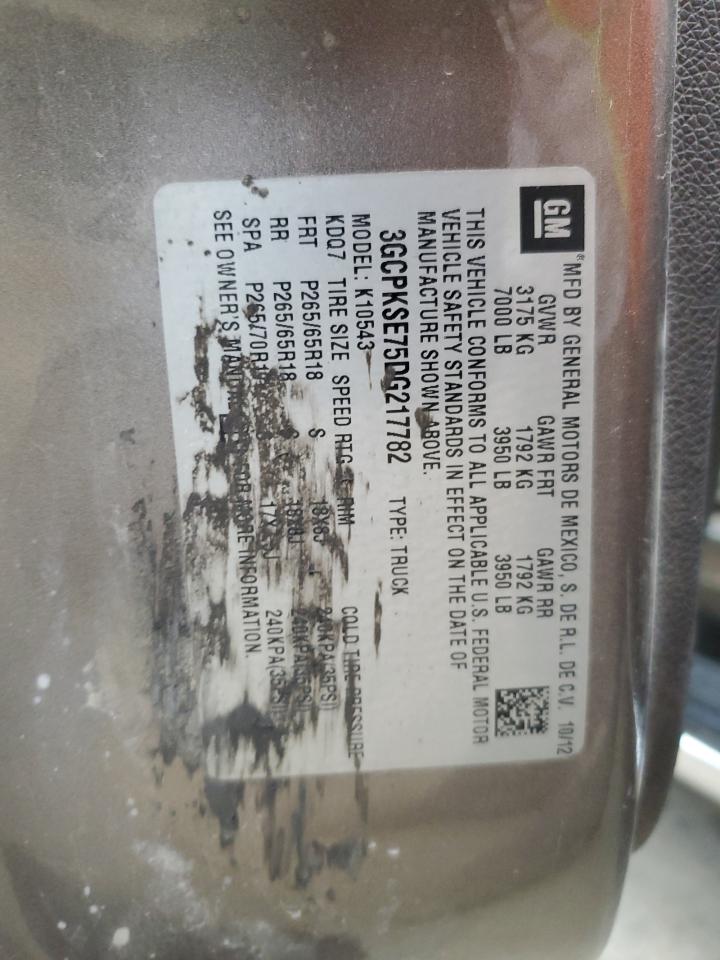 2013 CHEVROLET SILVERADO - 3GCPKSE75DG217782