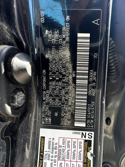2007 TOYOTA 4RUNNER SR - JTEBU14R778096129