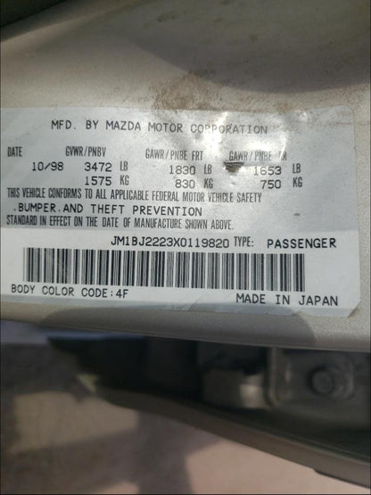 1999 MAZDA PROTEGE DX - JM1BJ2223X0119820