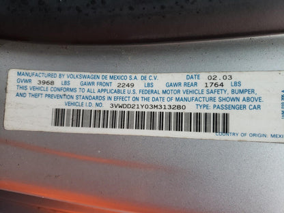 2003 VOLKSWAGEN NEW BEETLE - 3VWDD21Y03M313280