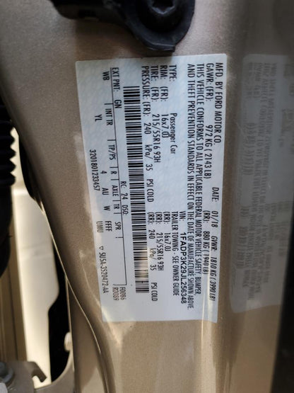 2018 FORD FOCUS SE - 1FADP3K29JL256348