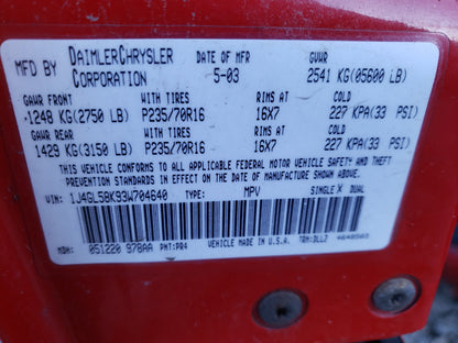 2003 JEEP LIBERTY LI - 1J4GL58K93W704640