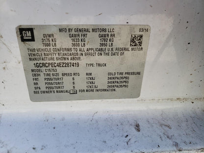 2014 CHEVROLET SILVERADO - 1GCRCPEC4EZ287419