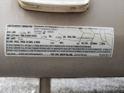 2005 CHAL CAMPER - 4YDF34T265H405453