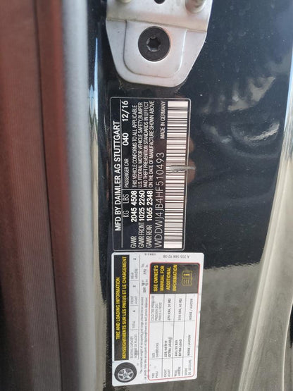 2017 MERCEDES-BENZ C 300 - WDDWJ4JB4HF510493