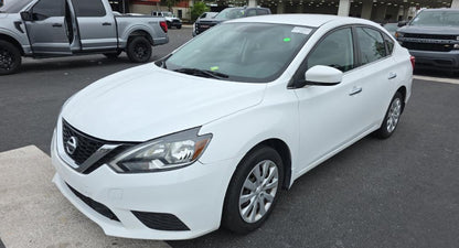Nissan Sentra S 2019 White – 1.8L FWD Sedan, Run & Drive | VIN: 3N1AB7AP1KY406190