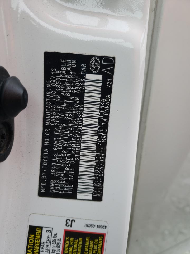 2013 TOYOTA COROLLA BA - 2T1BU4EEXDC062381