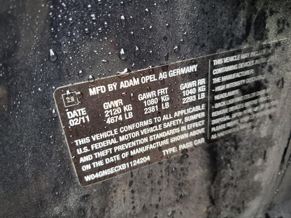 2011 BUICK REGAL CXL - W04GN5ECXB1124204