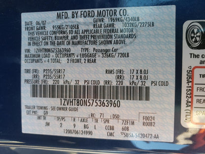 2007 FORD MUSTANG - 1ZVHT80N575363960