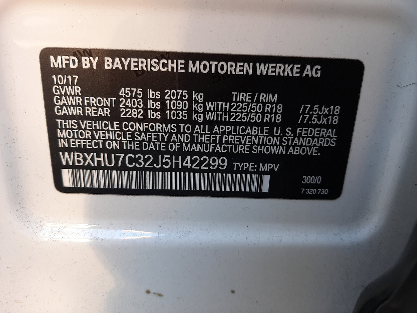 2018 BMW X1 SDRIVE2 - WBXHU7C32J5H42299