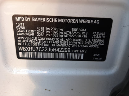 2018 BMW X1 SDRIVE2 - WBXHU7C32J5H42299