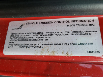 2019 MACK GRANITE - 1M2GR3GC4KM009698