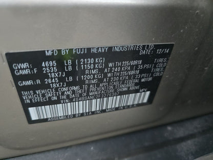 2015 Subaru Outback 2.5i Limited | 2.5L AWD | VIN: 4S4BSANC2F3276307