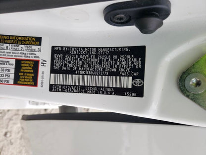 Toyota Avalon Xle 2018 White 3.5L 6 vin: 4T1BK1EB9JU272779