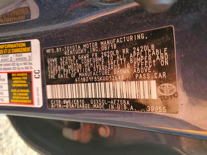 Toyota Avalon Touring 2019 Blue 3.5L 6 vin: 4T1BZ1FB5KU012648