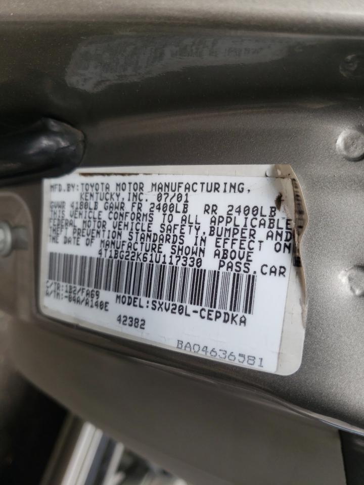 2001 TOYOTA CAMRY CE - 4T1BG22K61U117330