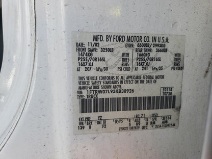 2003 FORD F150 SUPER - 1FTRW07L93KB38926