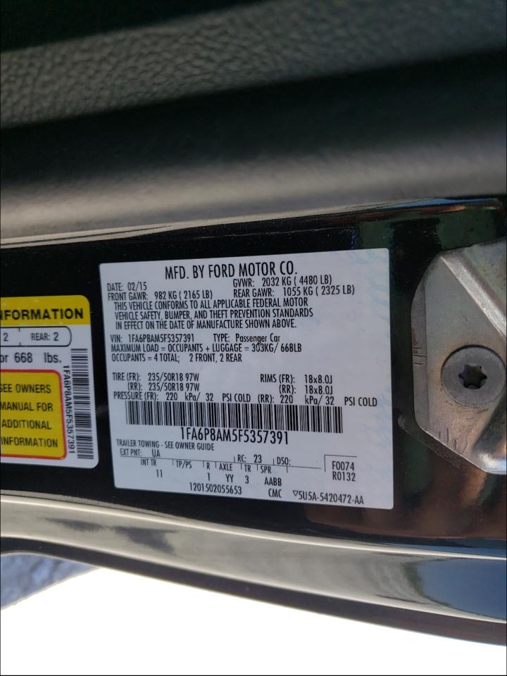 2015 FORD MUSTANG - 1FA6P8AM5F5357391