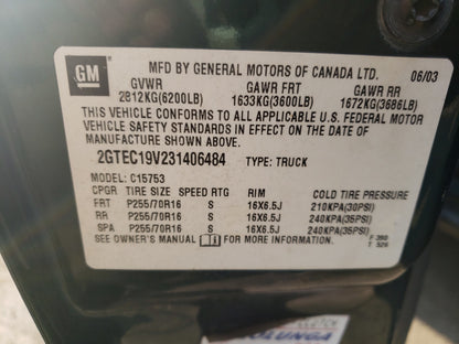 2003 GMC NEW SIERRA - 2GTEC19V231406484