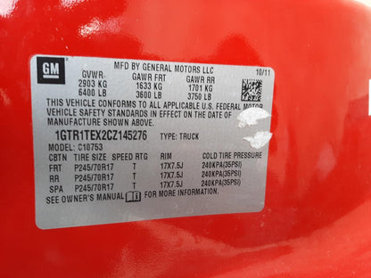 2012 GMC SIERRA C15 - 1GTR1TEX2CZ145276