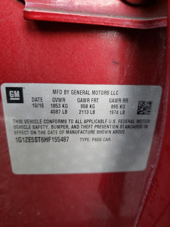 2017 CHEVROLET MALIBU LT - 1G1ZE5ST6HF155487