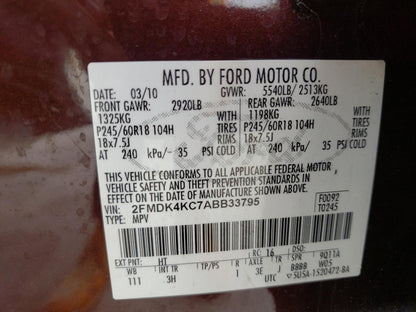 2010 FORD EDGE LIMIT - 2FMDK4KC7ABB33795