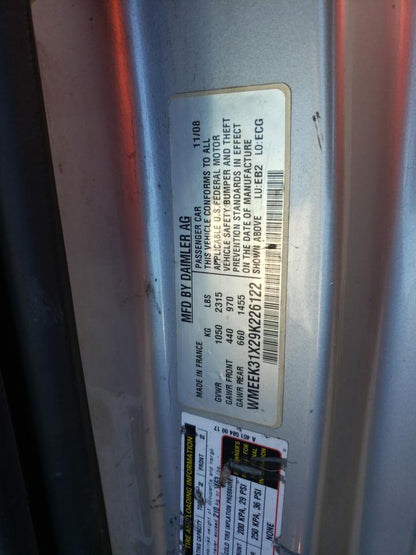 2009 SMART FORTWO PAS - WMEEK31X29K226122