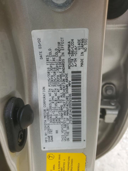 2002 TOYOTA HIGHLANDER - JTEGF21A120052106