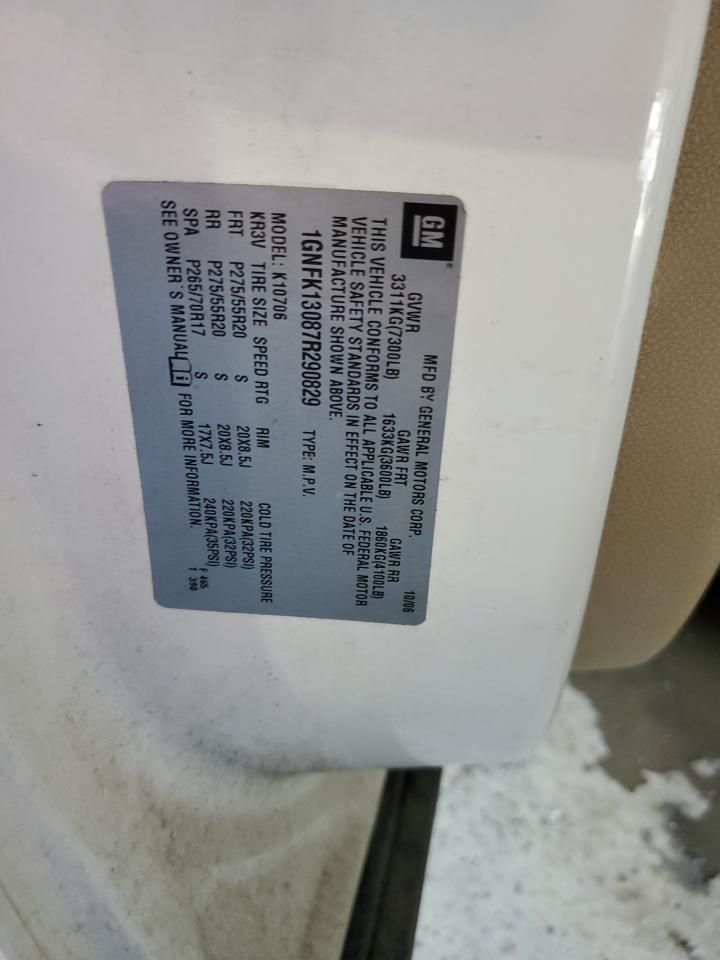 2007 CHEVROLET TAHOE K150 - 1GNFK13087R290829