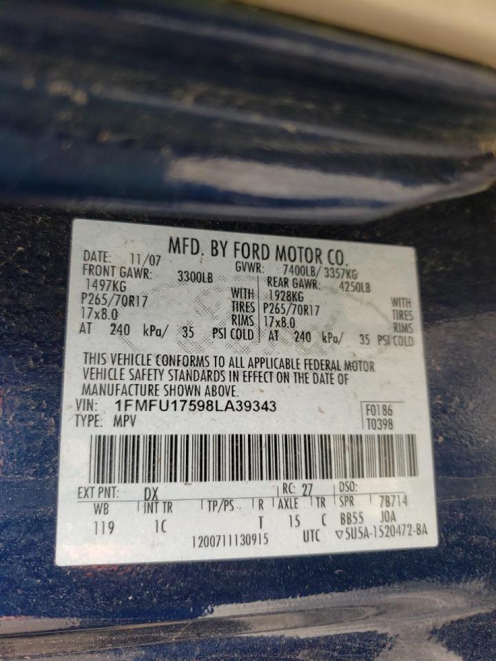 2008 FORD EXPEDITION - 1FMFU17598LA39343