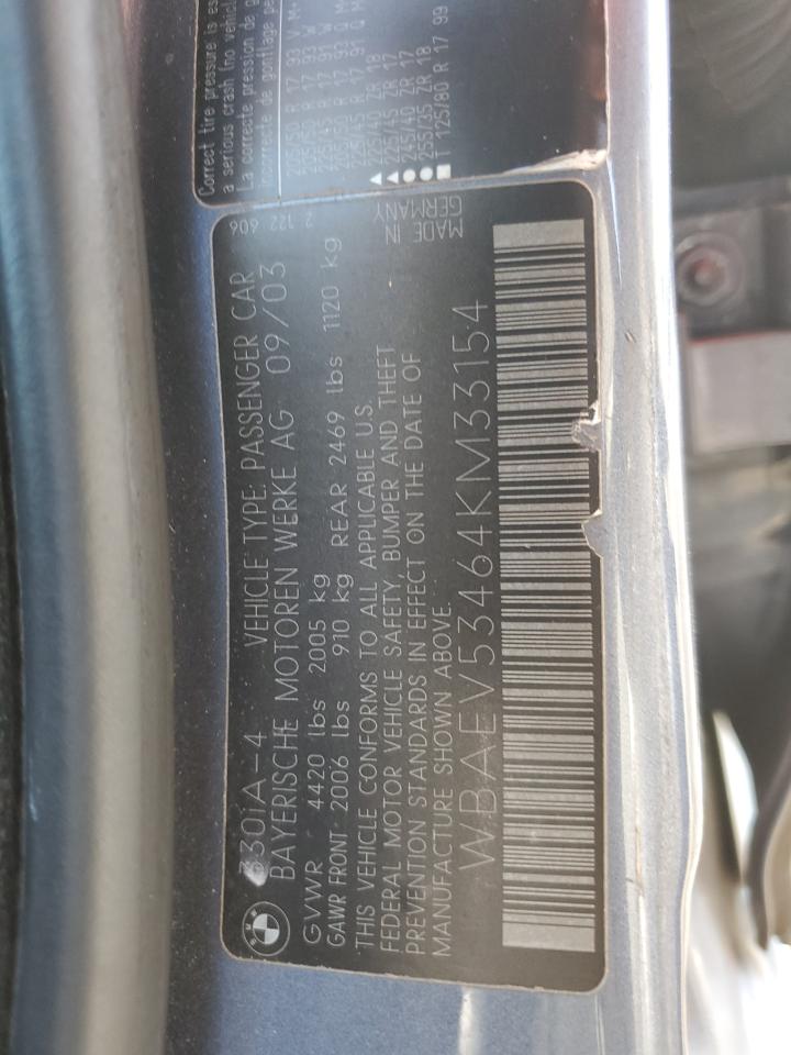 2004 BMW 330 I - WBAEV53464KM33154