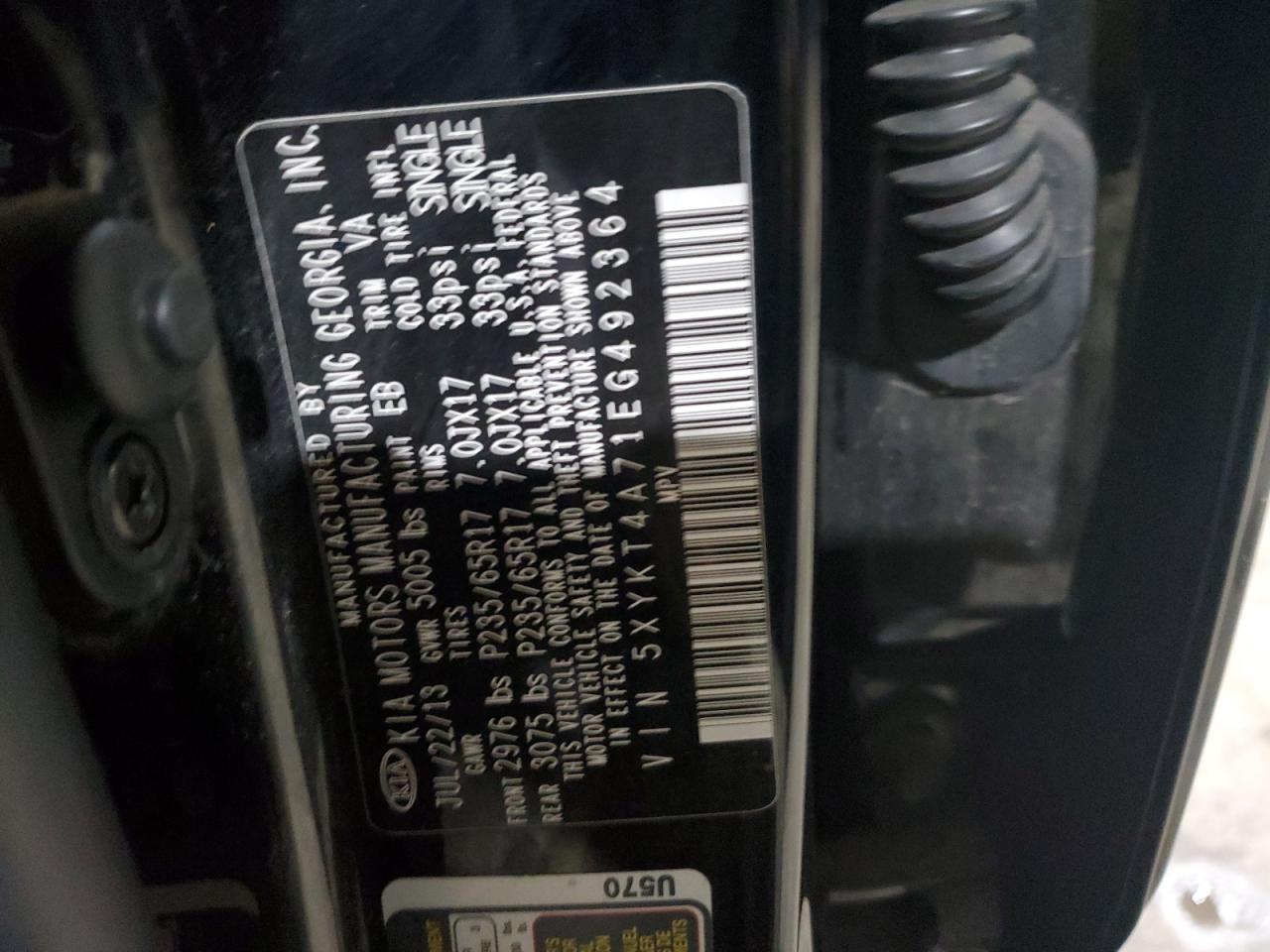 2014 KIA SORENTO LX - 5XYKT4A71EG492364