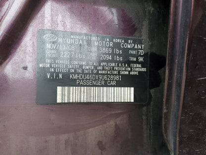 2009 HYUNDAI ELANTRA GL - KMHDU46DX9U628981