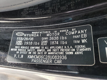 2008 HYUNDAI ACCENT GS - KMHCM36C28U083936