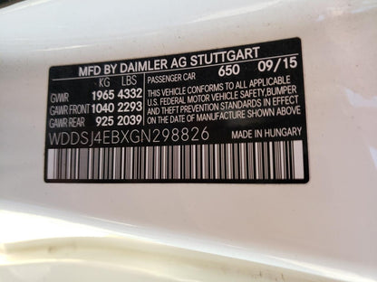 2016 MERCEDES-BENZ CLA 250 - WDDSJ4EBXGN298826