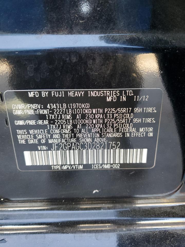 2013 SUBARU XV CROSSTR - JF2GPAGC3D2821752