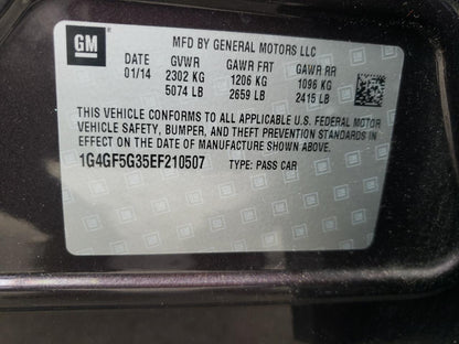 2014 BUICK LACROSSE T - 1G4GF5G35EF210507