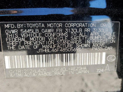 2008 LEXUS LS 460 - JTHBL46F485056961