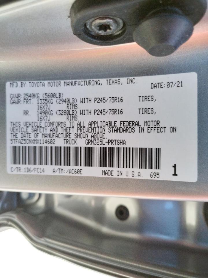 2021 TOYOTA TACOMA DOU - 5TFAZ5CNXMX114602