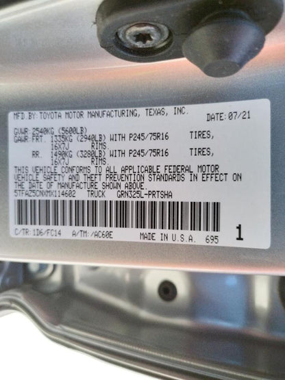 2021 TOYOTA TACOMA DOU - 5TFAZ5CNXMX114602