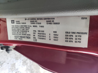 2004 CHEVROLET COLORADO - 1GCDT198X48176634