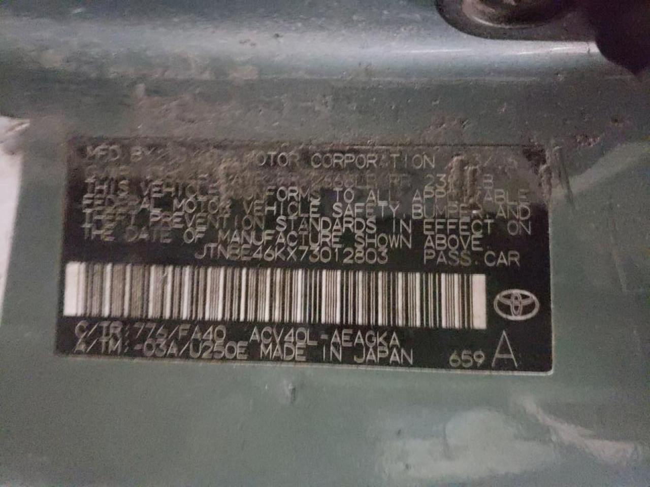 2007 TOYOTA CAMRY CE - JTNBE46KX73012803