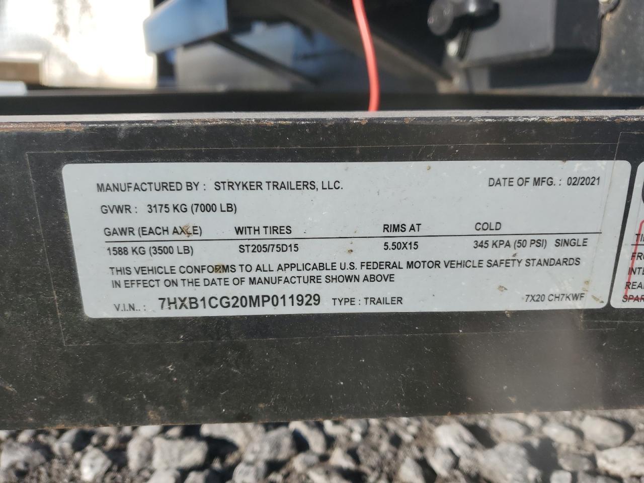 2021 STRICK 28X102 TRAILER - 7HXB1CG20MP011929