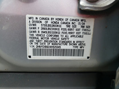 2004 ACURA MDX TOURIN - 2HNYD18924H521345